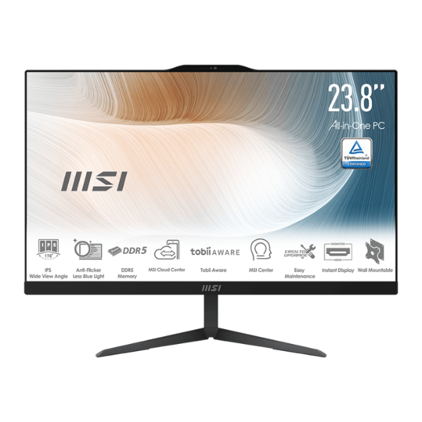 Pc AIO Modern AM242 23.8" LED FHD - Core 3 100U - DDR4 8GB  - 500G M.2 PCIe SSD - W11P StF Std